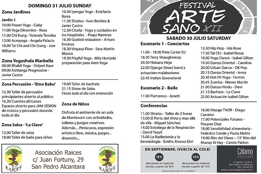 Arte Sano Festival Programm