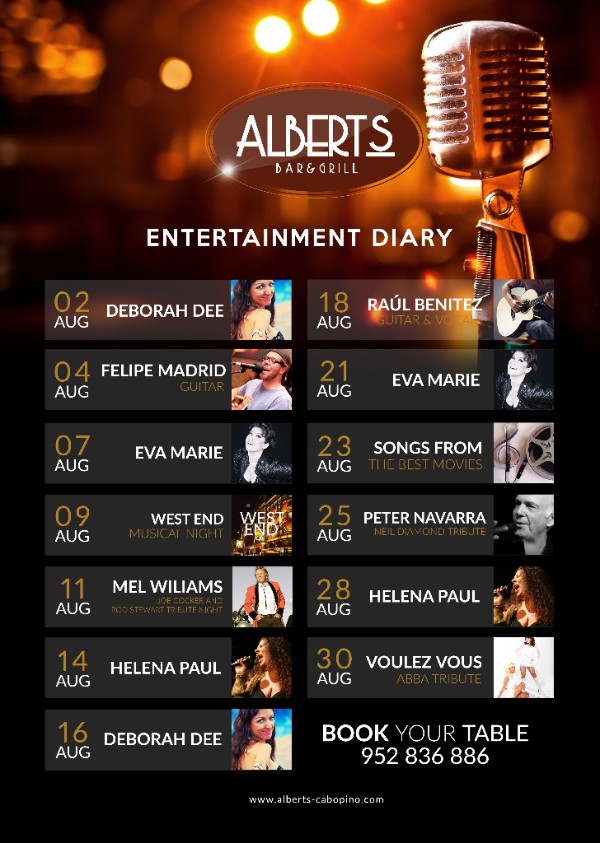 Alberts entertainment calendar